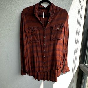 Free People oversized button down